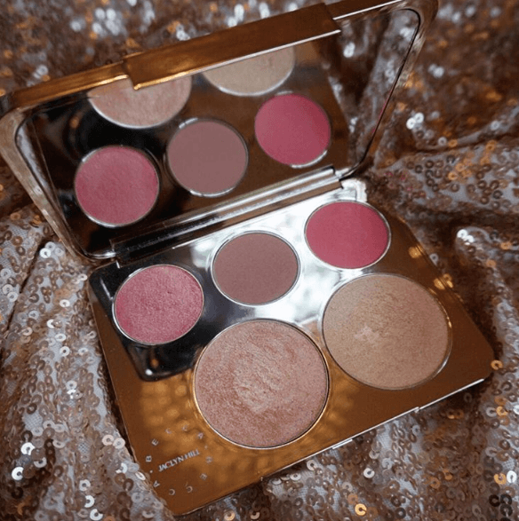 Becca x Jaclyn Hill Champagne Collection Face Palette |  Swatches on Dark Skin